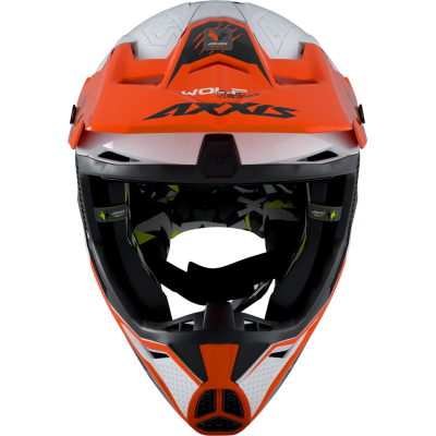 Motokrosová helma AXXIS WOLF ABS star track a4 lesklá fluor oranžová M