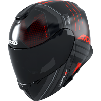 Výklopná helma AXXIS GECKO SV ABS epic b5 matná fluor červená XL
