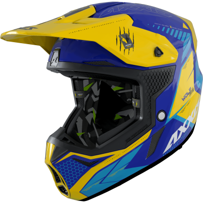 Motokrosová helma AXXIS WOLF ABS star track c17 matná modrá XS