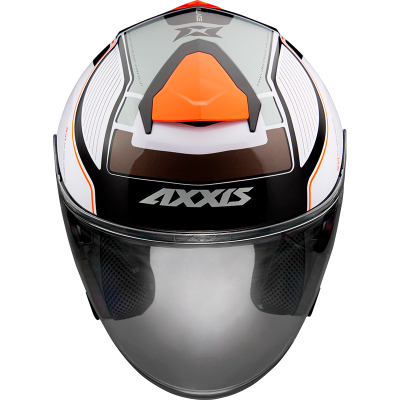 Otevřená helma AXXIS MIRAGE SV ABS village a4 lesklá fluor oranžová XL