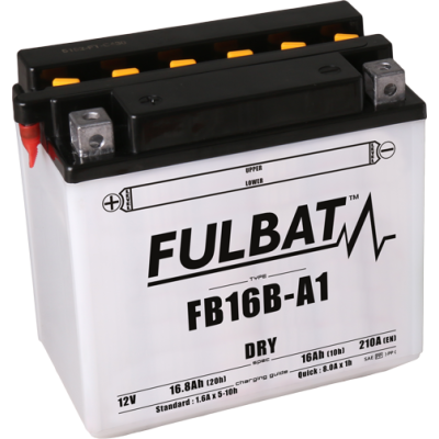 Konvenční motocyklová baterie FULBAT FB16B-A1 (YB16B-A1) Včetně balení kyseliny