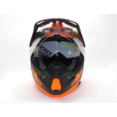 Enduro helma AXXIS WOLF DS roadrunner B4 matná fluo oranžová L