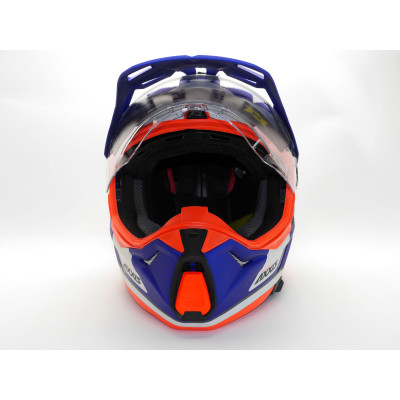 Enduro helma AXXIS WOLF DS roadrunner C7 matná modrá L