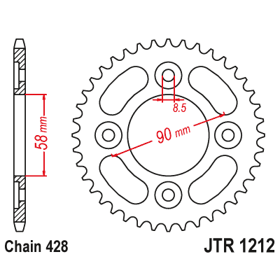 Řetězová rozeta JT JTR 1212-35 35 zubů, 428