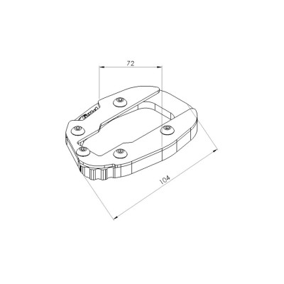 Kickstand extension PUIG 20276N černý