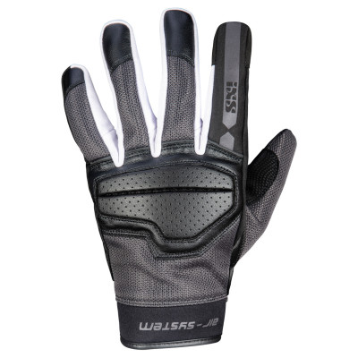 Klasické rukavice iXS EVO-AIR X40464 černo-tmavě šedo-bílá L