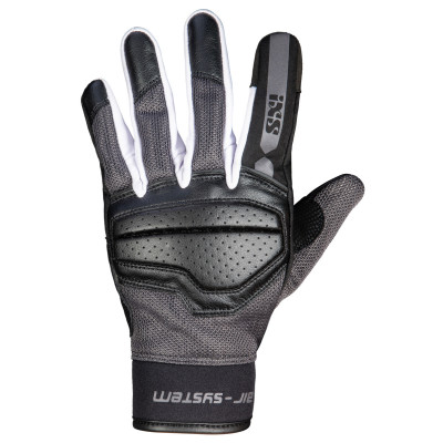 Klasické dámské rukavice iXS EVO-AIR X40465 černo-tmavě šedo-bílá DM
