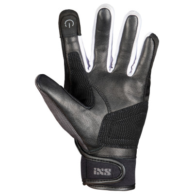 Klasické dámské rukavice iXS EVO-AIR X40465 černo-tmavě šedo-bílá DM