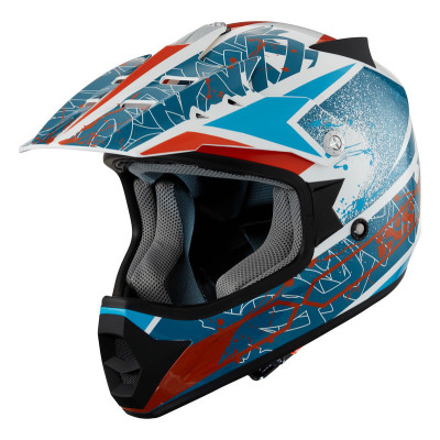 Dětská motokrosová helma iXS iXS278 KID 2.0 X12703 bílo-modro-oranžová 50