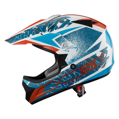 Dětská motokrosová helma iXS iXS278 KID 2.0 X12703 bílo-modro-oranžová 54