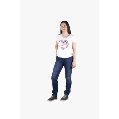 Women's t-shirt iXS ON TWO WHEELS X30107 white-pink DM