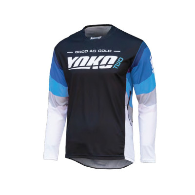 Motokrosový dres YOKO TWO černo/bílo/modré M