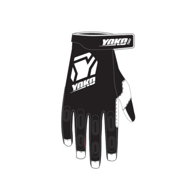 Motokrosové rukavice YOKO TWO černá/bílá XL (10)