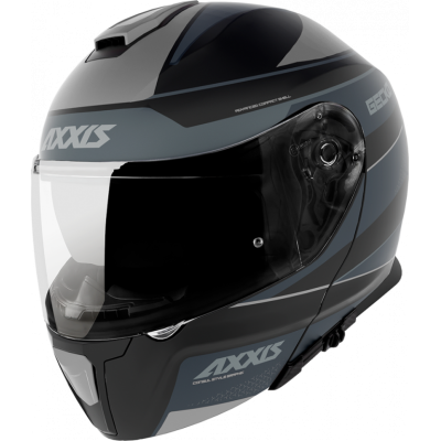 Výklopná helma AXXIS GECKO SV ABS consul b22 gloss gray XS