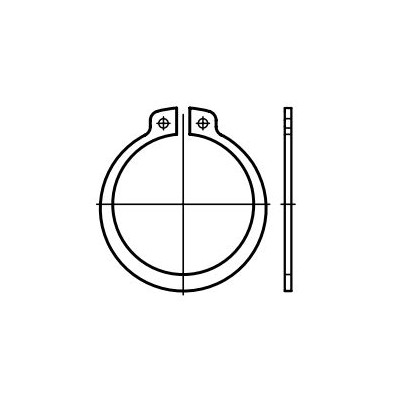 Pojistné kroužky na hřídele - vnější segrovky DIN 471, různé rozměry