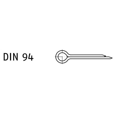 Závlačky DIN 94 Zn, pozinkované, různé rozměry