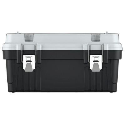 Kufr na nářadí 470 x 256 x 238 mm, s kovovým držadlem a zámky, šedý - Kistenberg