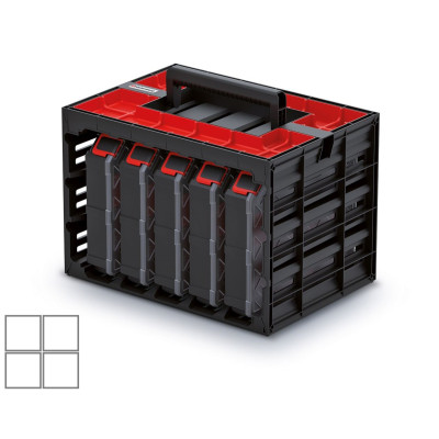 Skříňka s 5 organizéry (krabičky), 415 x 290 x 290 mm - Kistenberg