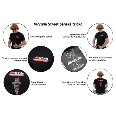 M-Style Street pánské tričko + zdarma Flex držák telefonu
