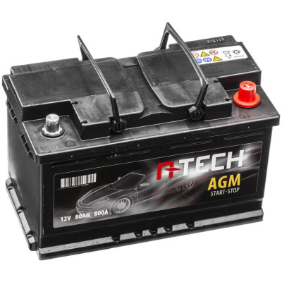 80Ah AGM baterie START-STOP, 800A, pravá A-TECH AGM 315x175x190