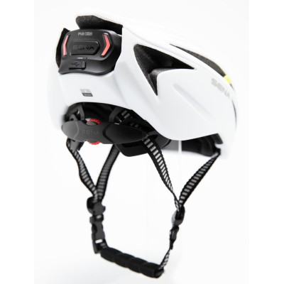 Cyklo přilba s headsetem R2 EVO, SENA (matná bílá, vel. S)
