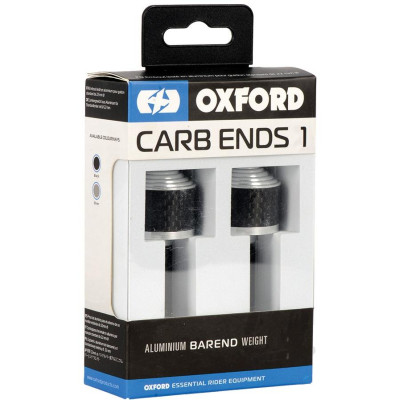 Závaží řídítek Carb Ends 2 s redukcí pro vnitřní průměr 13 a 18 mm (vnější 22 a 28,6 mm), OXFORD (stříbrné, pár)