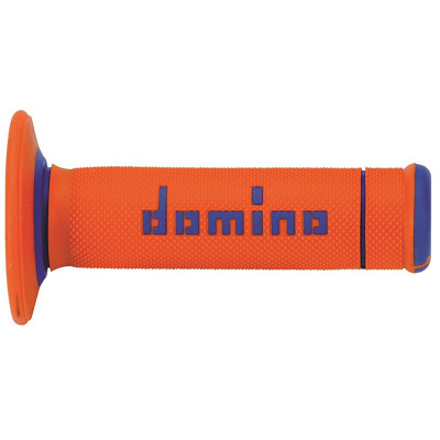Gripy A190 (offroad) délka 123 + 120 mm, DOMINO (oranžovo-modré)