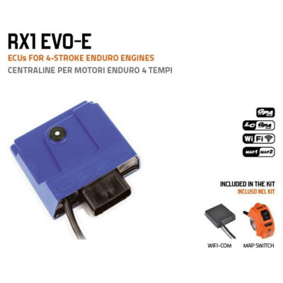 řídící jednotka RX1 EVO-E s přepínačem MAP, GET (kit-ECU+přepínač MAP+WifiCOM)