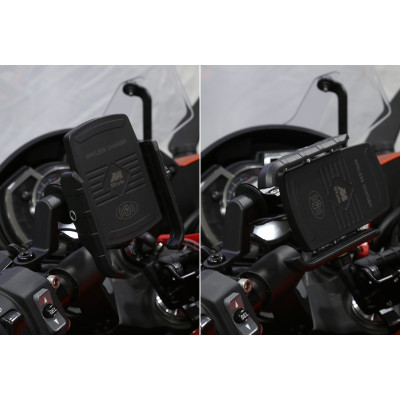 M-Style EW držák telefonu s bezdrátovým nabíjením a objímkou Kawasaki Z1000SX 2017-2020