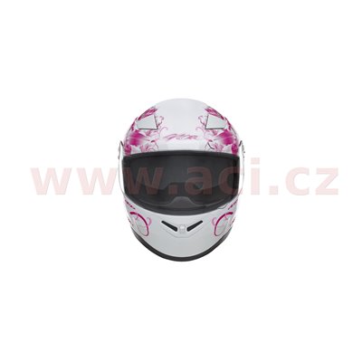 Motocyklová helma inegrální NOX N917 Lady bug bílo růžová XS