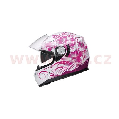 Motocyklová helma inegrální NOX N917 Lady bug bílo růžová XS