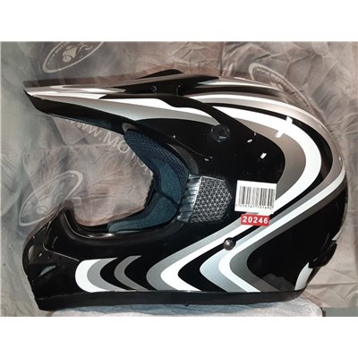 Motocyklová helma Cross AKIRA ISHIDO černá 2XL