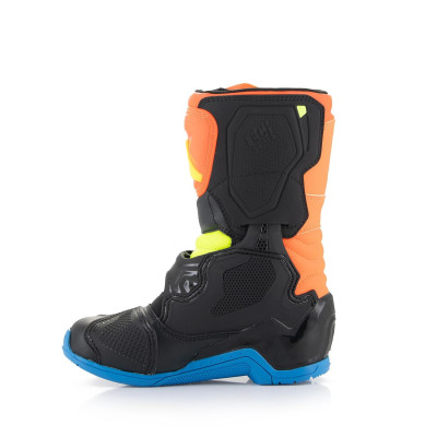 Boty TECH 3S KIDS, ALPINESTARS, dětské (oranžová fluo/modrá/žlutá fluo/černá, vel. 28)