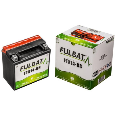 Baterie 12V, YTX14-BS, 12Ah, 200A, bezúdržbová MF AGM 150x87x145 FULBAT (vč. balení elektrolytu)