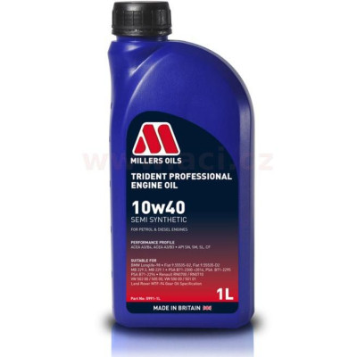 MILLERS OILS Trident Professional 10w40, polosyntetický, 1 l