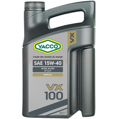 Motorový olej YACCO VX 100 15W40, 5 L