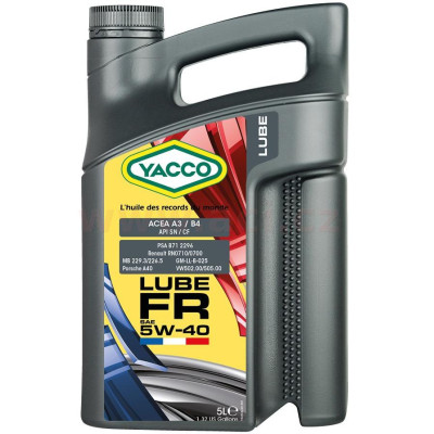Motorový olej YACCO LUBE FR 5W40, 5 L