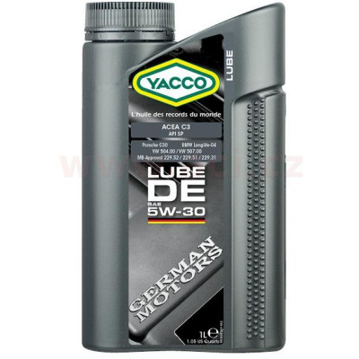 Motorový olej YACCO LUBE DE 5W30, 1 L