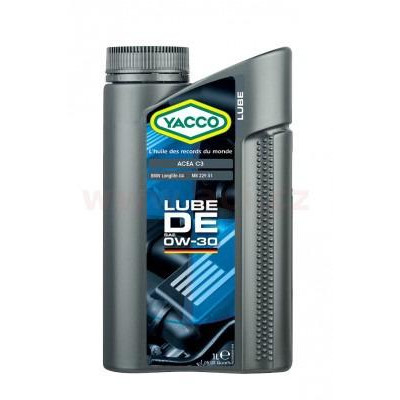 Motorový olej YACCO LUBE DE 0W30, 2 L