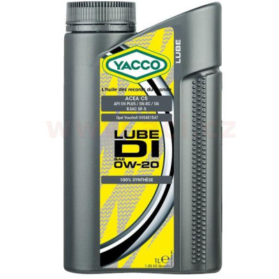 Motorový olej YACCO LUBE DI 0W20, 1 L
