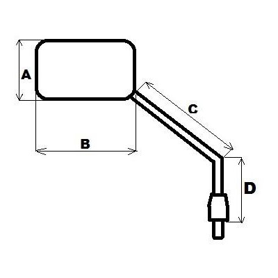 Zrcátko uni quad levé M10  E199I E199I