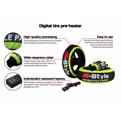 M-Style Digital nahřívák zadní pneumatiky - 200/17