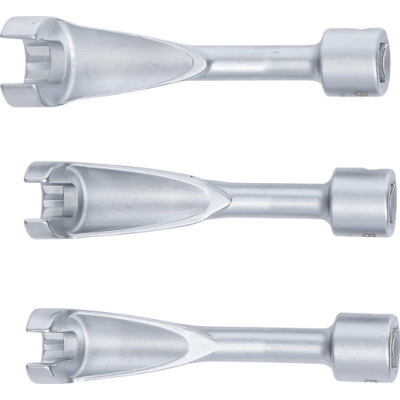 Otevřené očkové klíče na vstřikovací potrubí, 1/2", 14, 17, 19 mm, na liště - BGS 8450