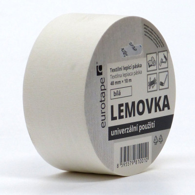 Textilní lepící páska Lemovka, 48 mm, 10 m, různé barvy Barva: béžová