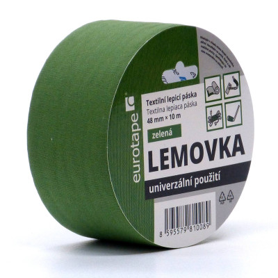 Textilní lepící páska Lemovka, 48 mm, 10 m, různé barvy Barva: hnědá