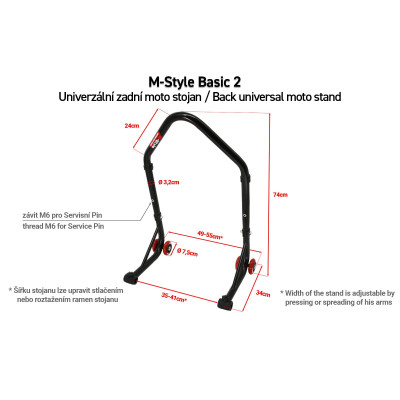 M-Style Basic 2 univerzální zadní stojan
