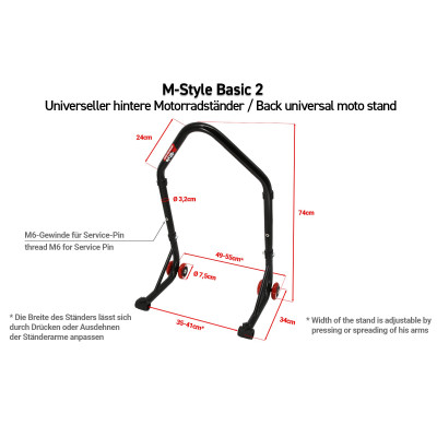 M-Style Basic 2 univerzální zadní stojan