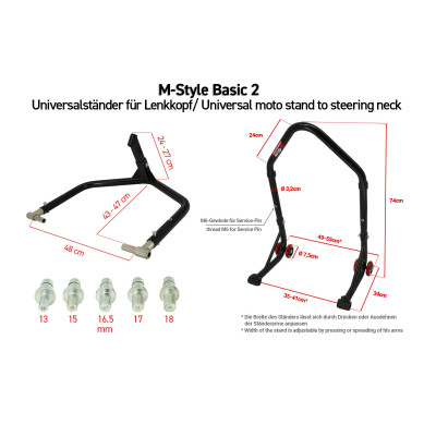 M-Style Basic 2 přední stojan do krku řízení