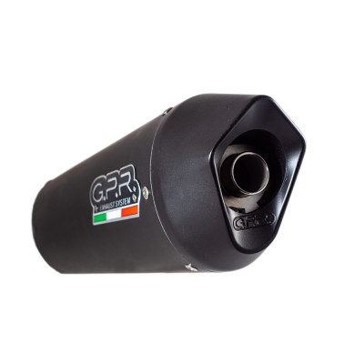 Dual slip-on exhaust GPR FURORE A.24.FUNE Matte Black including removable db killers and link pipes