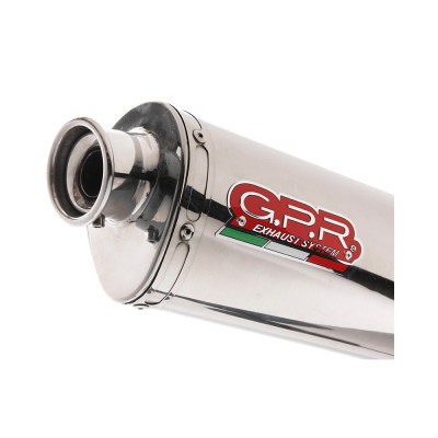 Dual slip-on exhaust GPR TRIOVAL A.24.TRI Polished Stainless Steel including removable db killers and link pipes